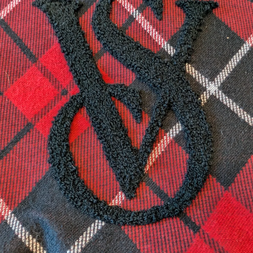 Victoria's Secret Red and Black Plaid Tote Bag